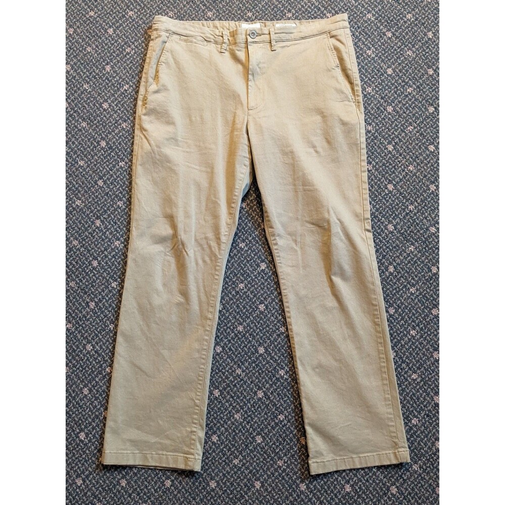 Savannah Everyday Chino Pants Men's 38W x 32L Khaki Regular Fit Casual Stretch
